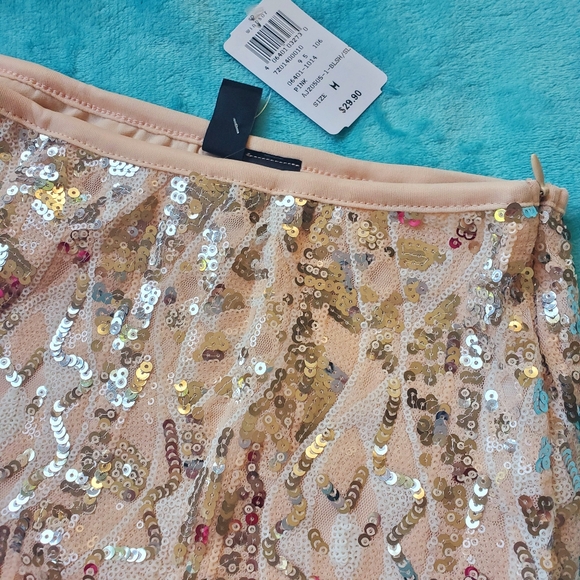 NWT Windsor Pink Blush Sparkle Mini Skirt - Picture 2 of 5